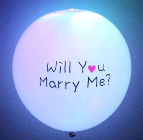 LED Kærlighedsballoner med bogstaver -  Will You Marry Me 
